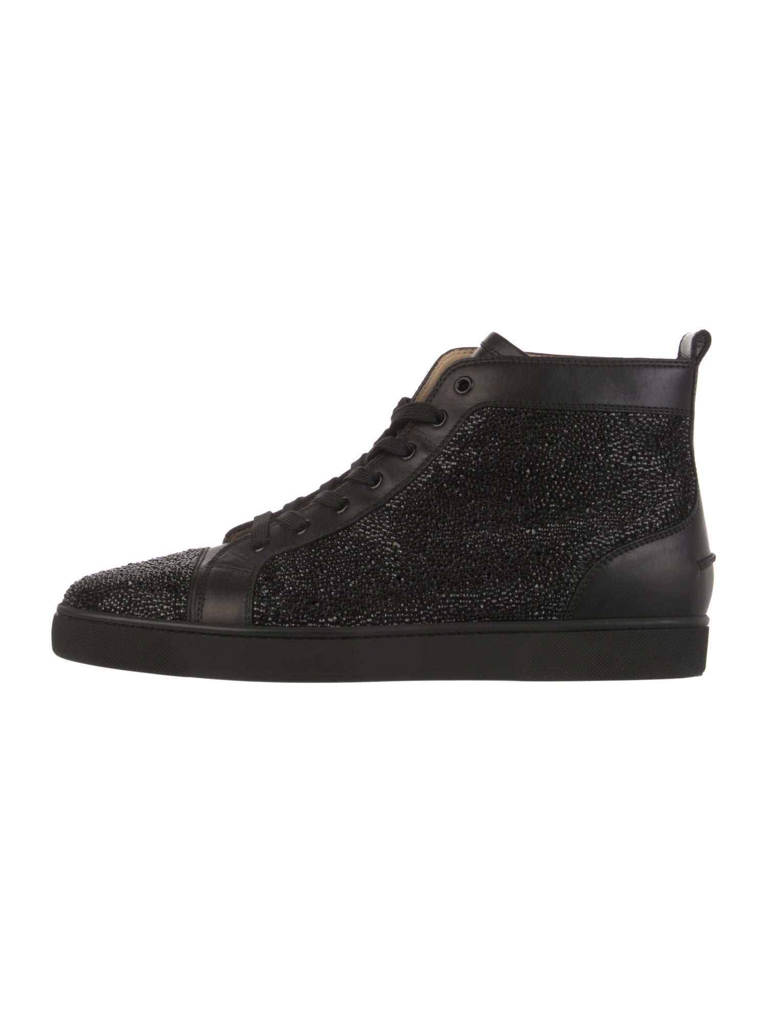 Christian Louboutin Leather Crystal Embellishments Sneakers
