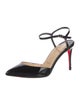 Christian Louboutin Patent Leather Slingback Pumps