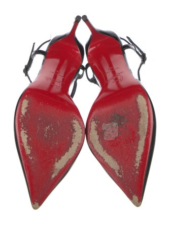 Christian Louboutin Patent Leather Slingback Pumps