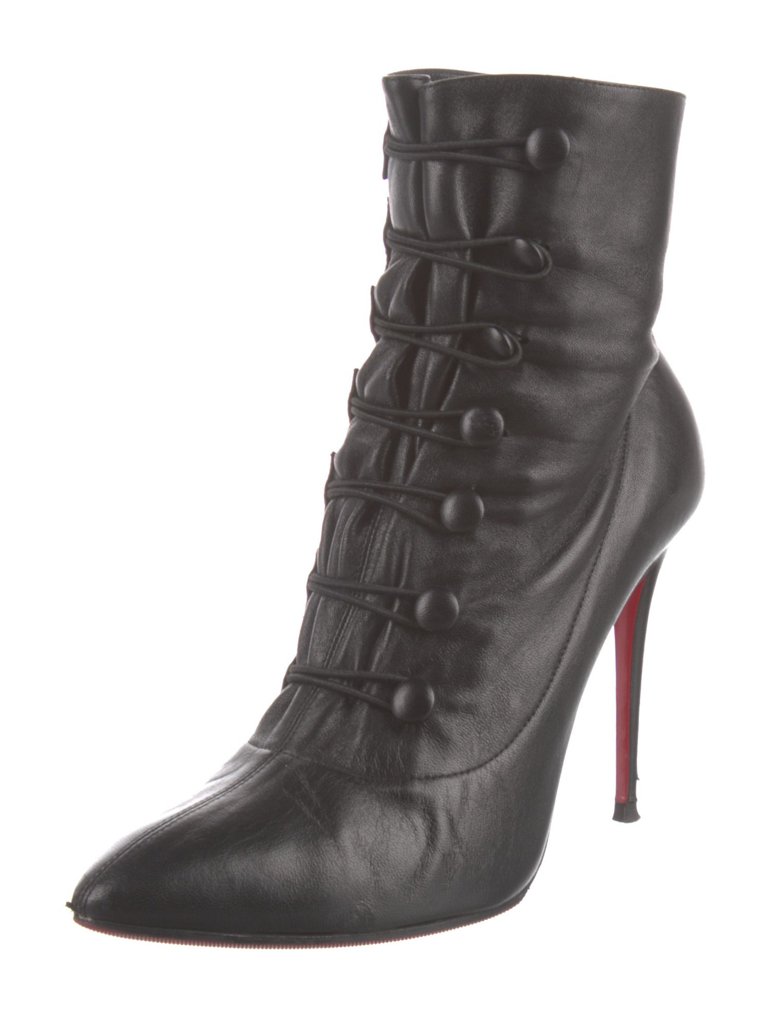 Christian Louboutin Leather Lace-Up Boots