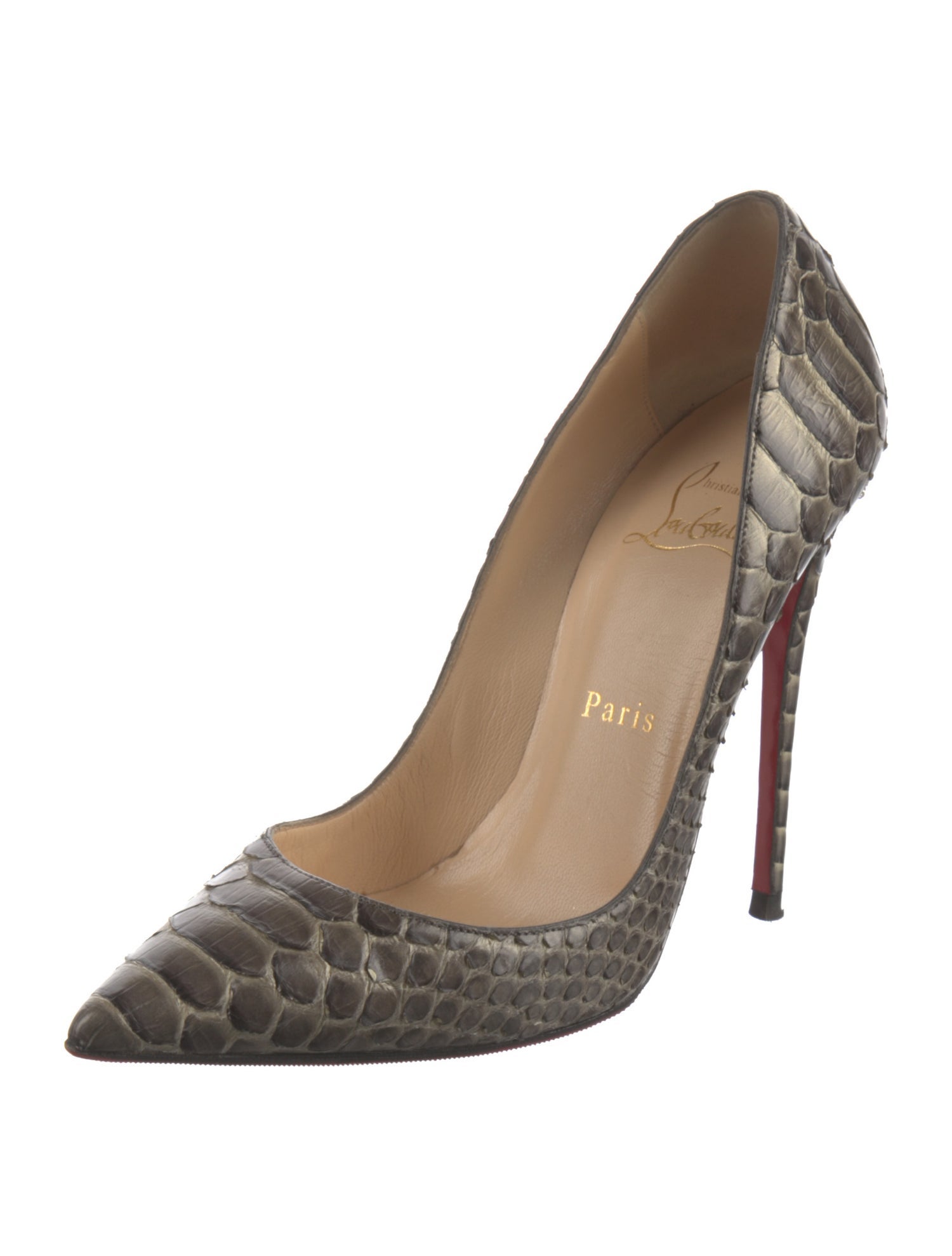 Christian Louboutin Snakeskin Animal Print Pumps