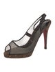 Christian Louboutin Mesh Slingback Pumps