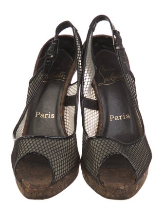 Christian Louboutin Mesh Slingback Pumps