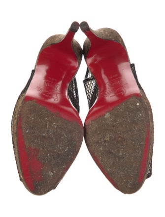 Christian Louboutin Mesh Slingback Pumps