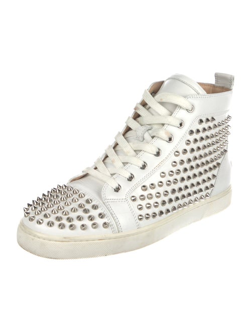 Christian Louboutin Spike Accents Leather Sneakers