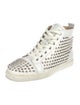 Christian Louboutin Spike Accents Leather Sneakers