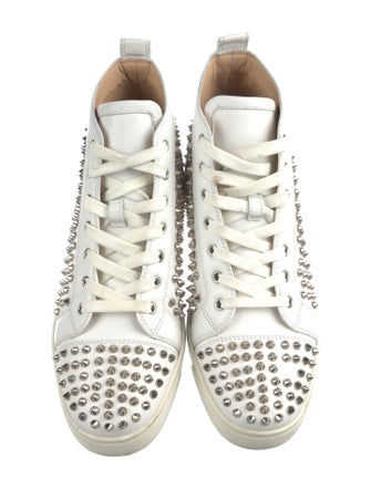 Christian Louboutin Spike Accents Leather Sneakers