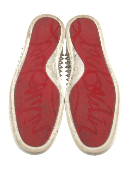 Christian Louboutin Spike Accents Leather Sneakers