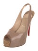 Christian Louboutin Patent Leather Slingback Pumps