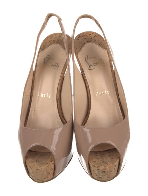 Christian Louboutin Patent Leather Slingback Pumps