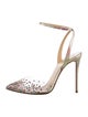 Christian Louboutin Spikaqueen 100 PVC Slingback Pumps