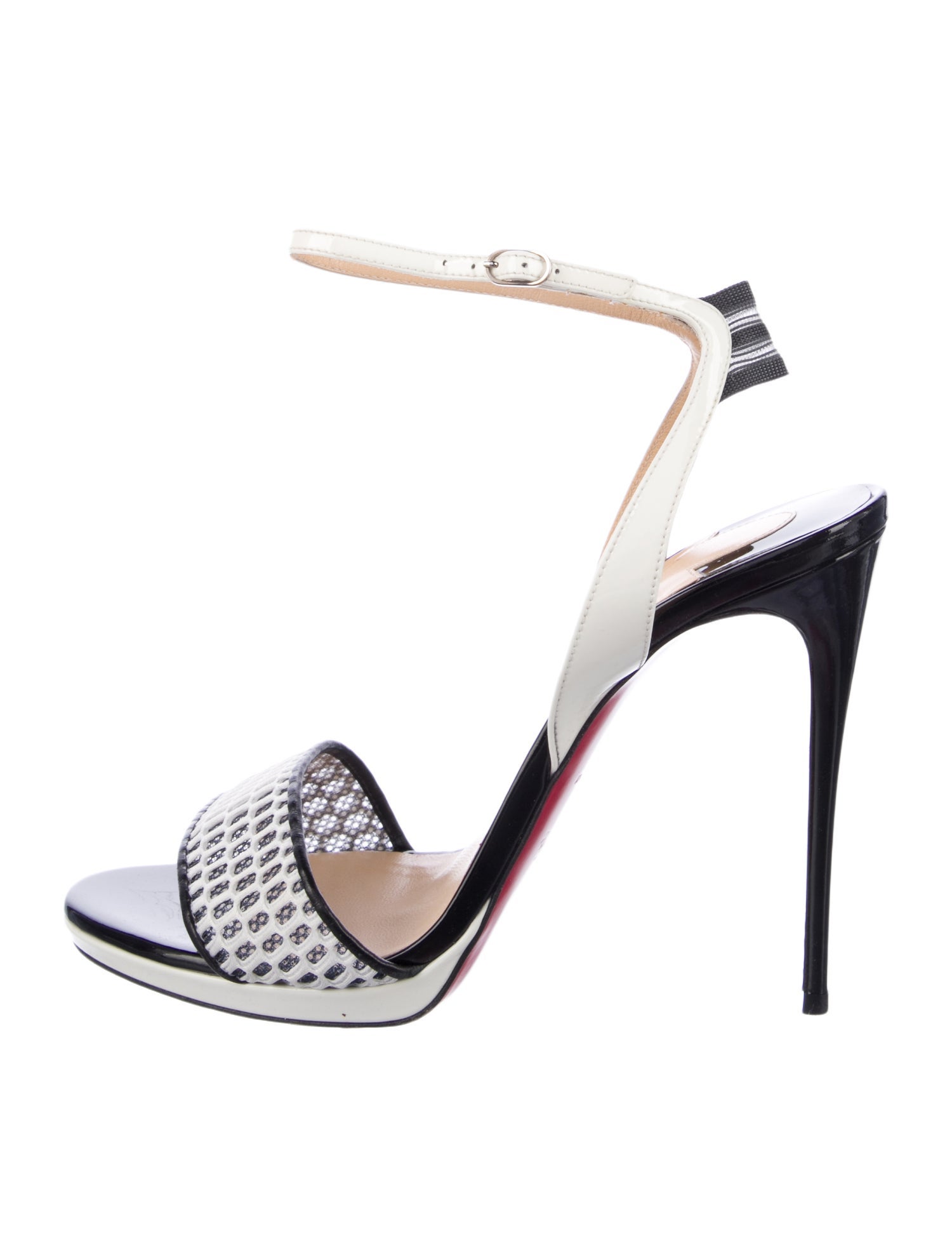 Christian Louboutin Patent Leather Animal Print Sandals