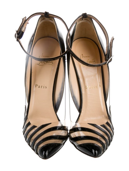 Christian Louboutin Patent Leather Striped D'Orsay Pumps