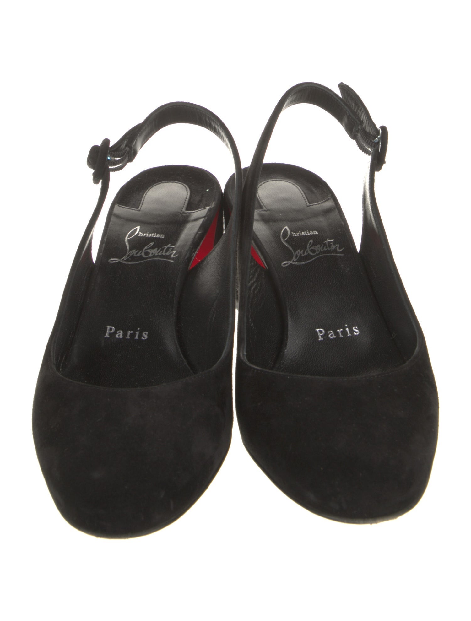 Christian Louboutin Suede Slingback Pumps