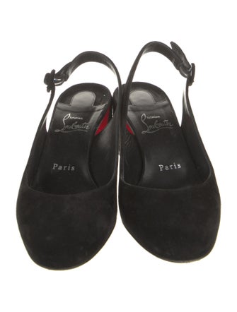 Christian Louboutin Suede Slingback Pumps