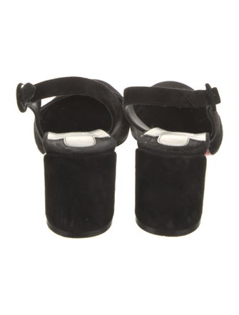 Christian Louboutin Suede Slingback Pumps