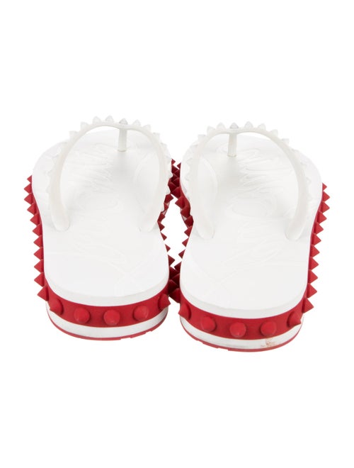 Christian Louboutin Spike Accents Rubber Flip Flops