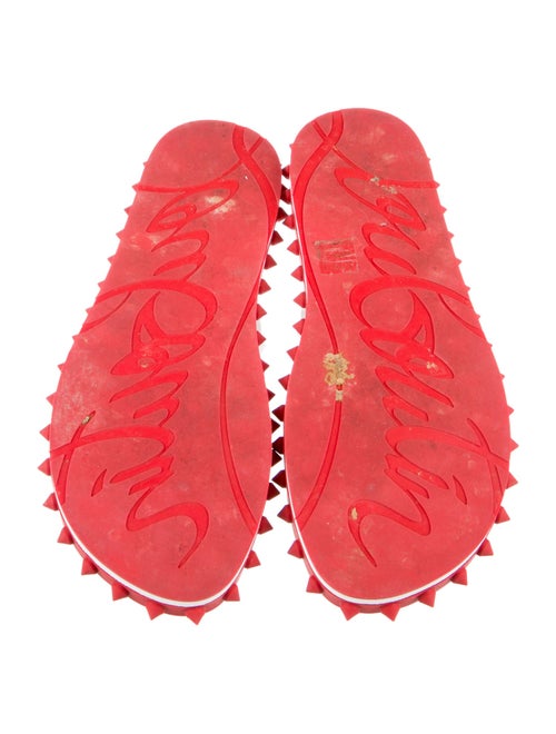 Christian Louboutin Spike Accents Rubber Flip Flops