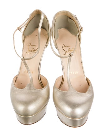 Christian Louboutin Leather T-Strap Pumps