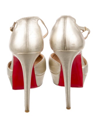 Christian Louboutin Leather T-Strap Pumps