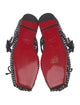 Christian Louboutin Mesh Bow Accents Mary Jane Flats