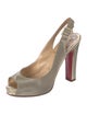 Christian Louboutin Satin Slingback Pumps