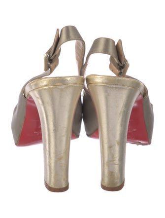 Christian Louboutin Satin Slingback Pumps