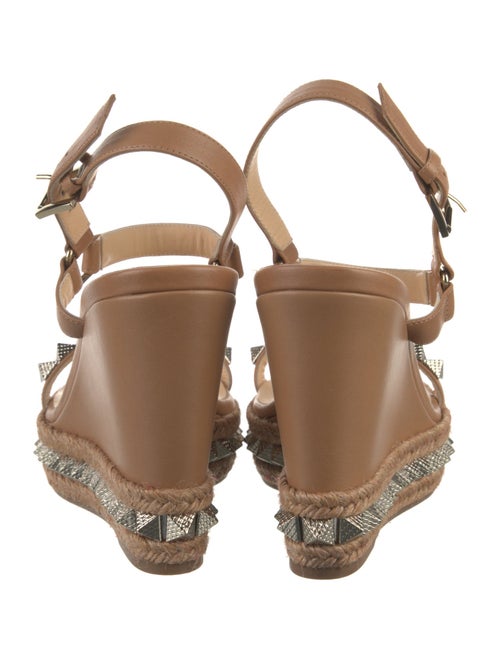 Christian Louboutin Spike Accents Leather Espadrilles