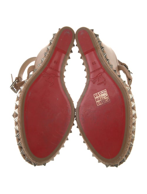 Christian Louboutin Spike Accents Leather Espadrilles