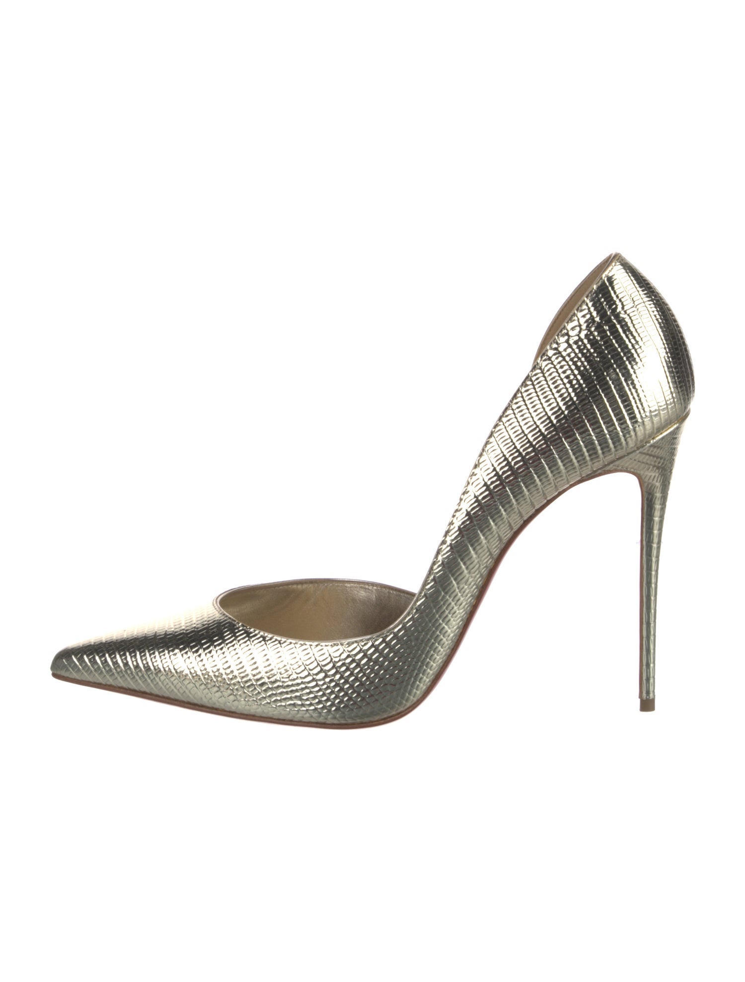 Christian Louboutin Embossed Leather D'Orsay Pumps
