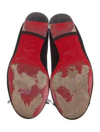 Christian Louboutin Velvet Colorblock Pattern Loafers