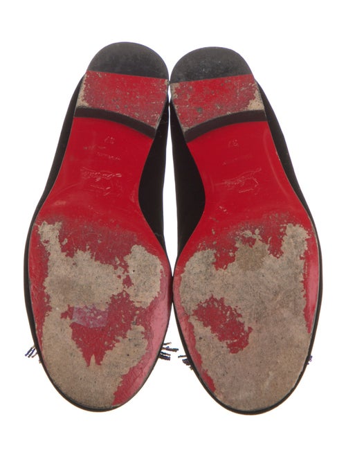 Christian Louboutin Velvet Colorblock Pattern Loafers