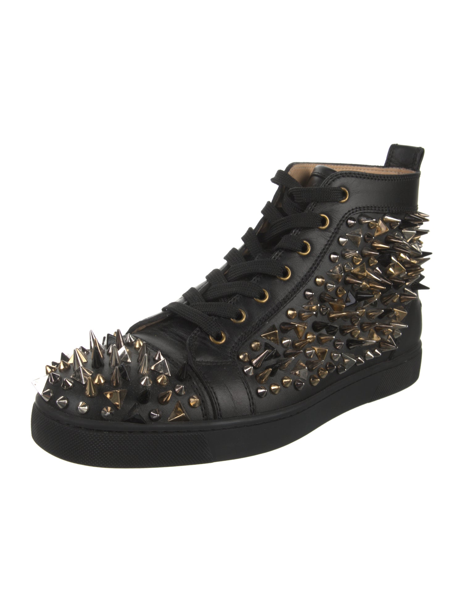 Christian Louboutin Spike Accents Leather Sneakers w/ Tags