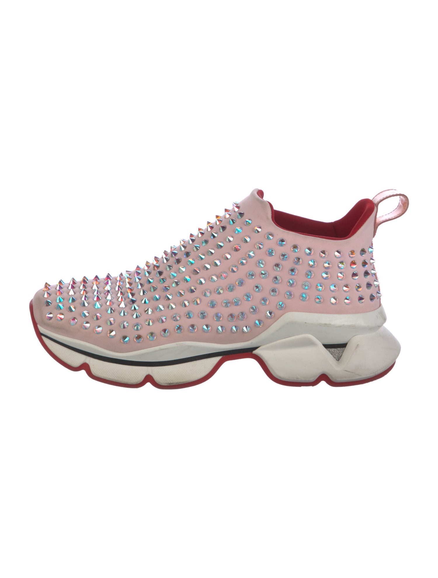 Christian Louboutin Spike Accents Nylon Sock Sneakers