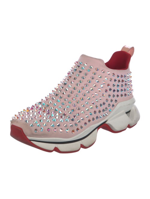 Christian Louboutin Spike Accents Nylon Sock Sneakers