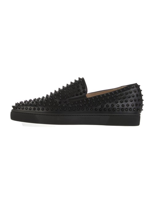 Christian Louboutin Spike Accents Leather Loafers