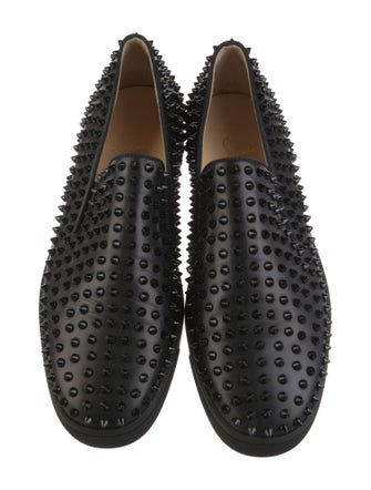 Christian Louboutin Spike Accents Leather Loafers