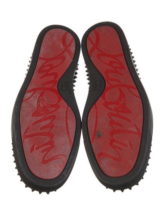 Christian Louboutin Spike Accents Leather Loafers