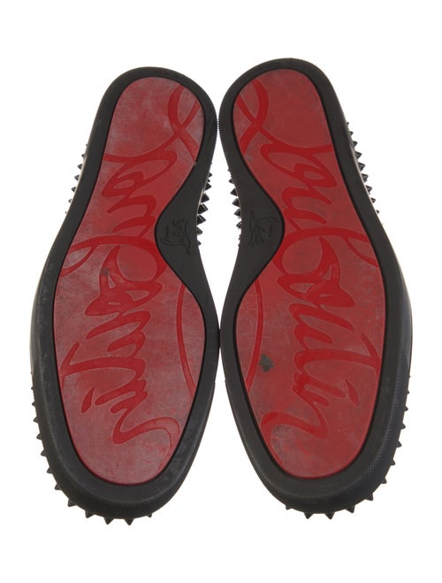 Christian Louboutin Spike Accents Leather Loafers