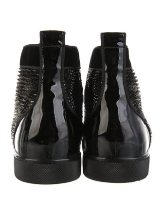 Christian Louboutin Spike Accents Leather Sneakers