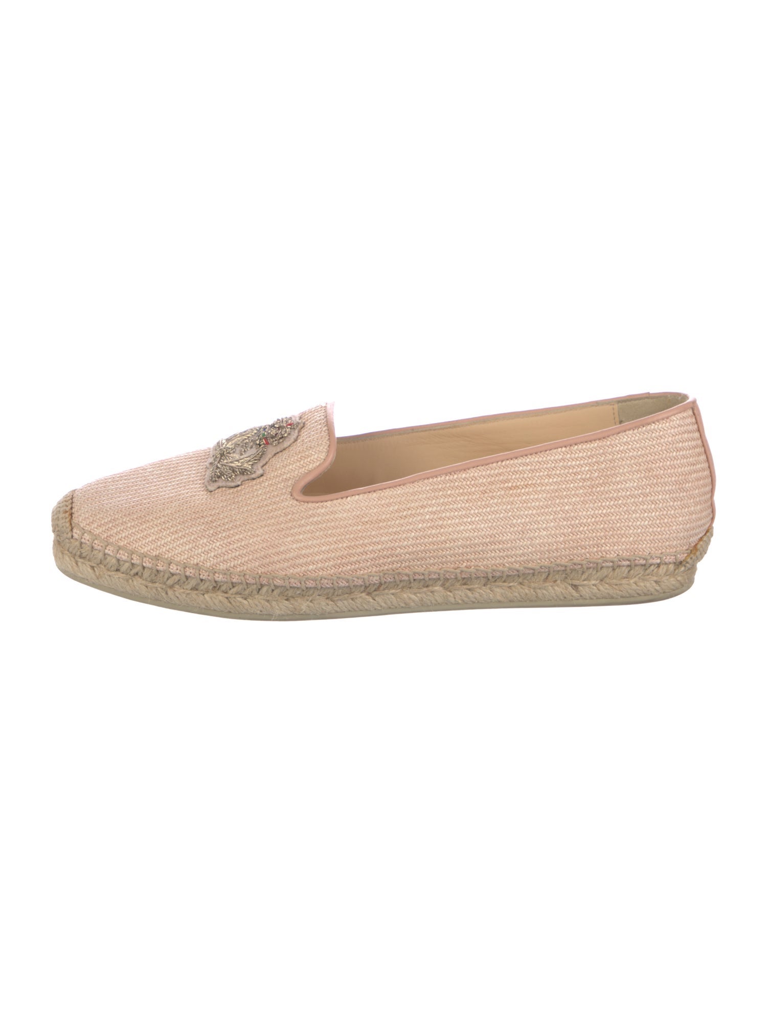 Christian Louboutin Straw Tweed Pattern Espadrilles