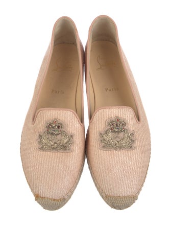 Christian Louboutin Straw Tweed Pattern Espadrilles
