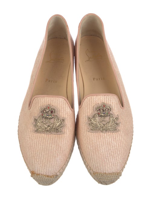 Christian Louboutin Straw Tweed Pattern Espadrilles