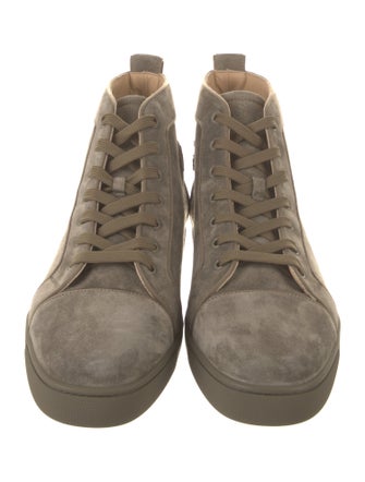 Christian Louboutin Suede Grosgrain Trim Sneakers