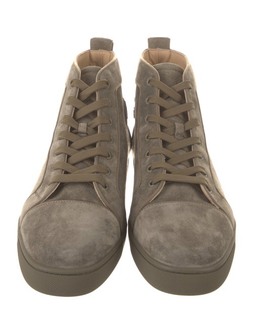 Christian Louboutin Suede Grosgrain Trim Sneakers