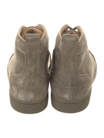 Christian Louboutin Suede Grosgrain Trim Sneakers
