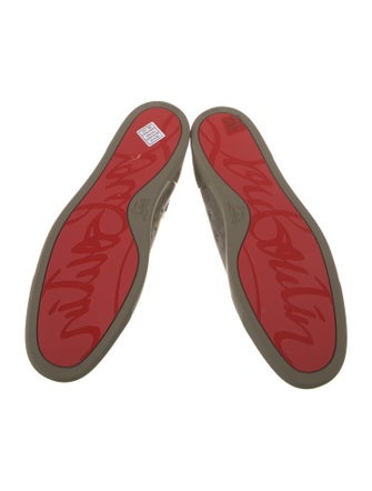Christian Louboutin Suede Grosgrain Trim Sneakers