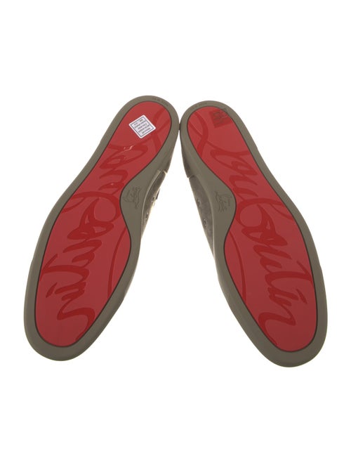 Christian Louboutin Suede Grosgrain Trim Sneakers