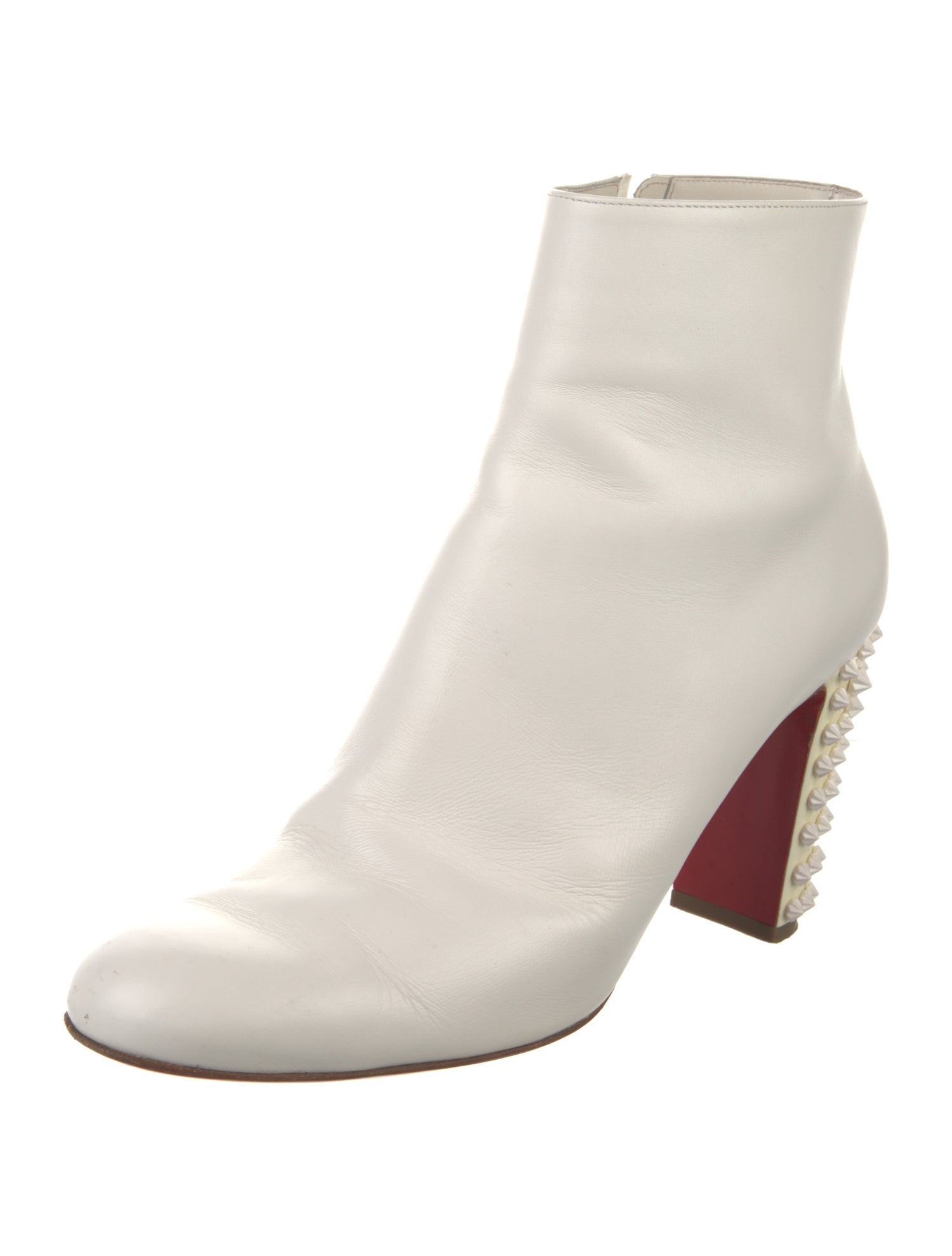 Christian Louboutin Spike Accents Leather Boots