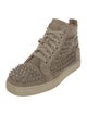 Christian Louboutin Spike Accents Suede Sneakers